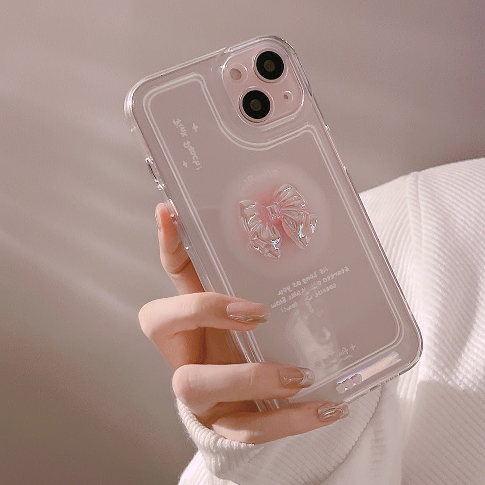 Crystal Bowknot Decor Phone Cover til iPhone 13 Anti-ridse TPU Clear Phone Cover Crystal Bowknot Decor Phone Cover til iPhone 13 Anti-ridse TPU Clear Phone Cover
